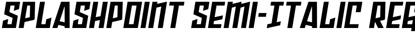 Splashpoint Semi-Italic Regular font