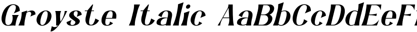 Groyste Italic font