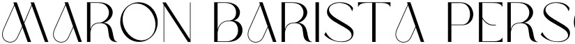 Maron Barista Personal Use Only Regular font