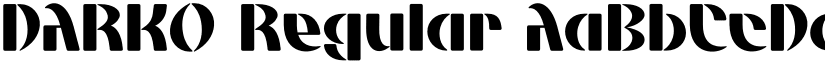 DARKO Regular font