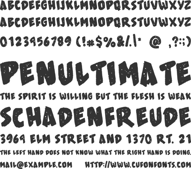 Trabash font preview