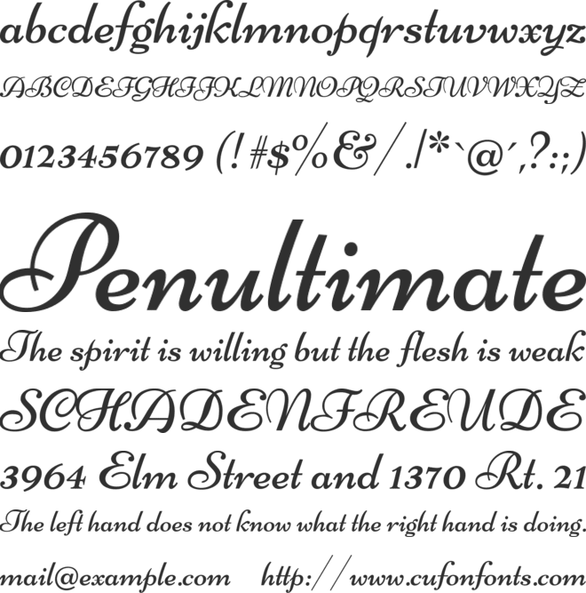 Niconne font preview