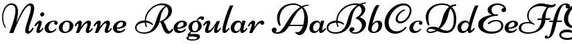 Niconne Regular font