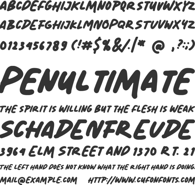 Shiny Bright font preview