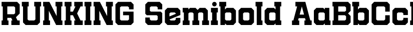 RUNKING Semibold font