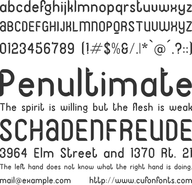 Quantum Watte font preview