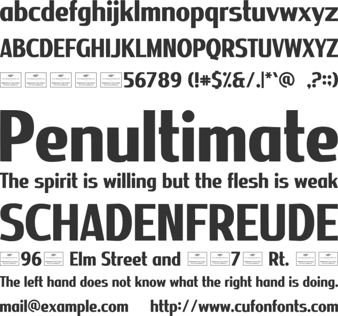 Quietly Free font preview