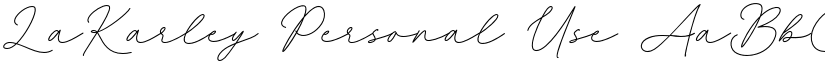 LaKarley Personal Use font