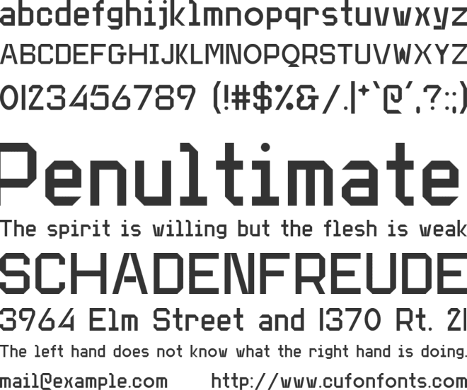 Type  Sans font preview