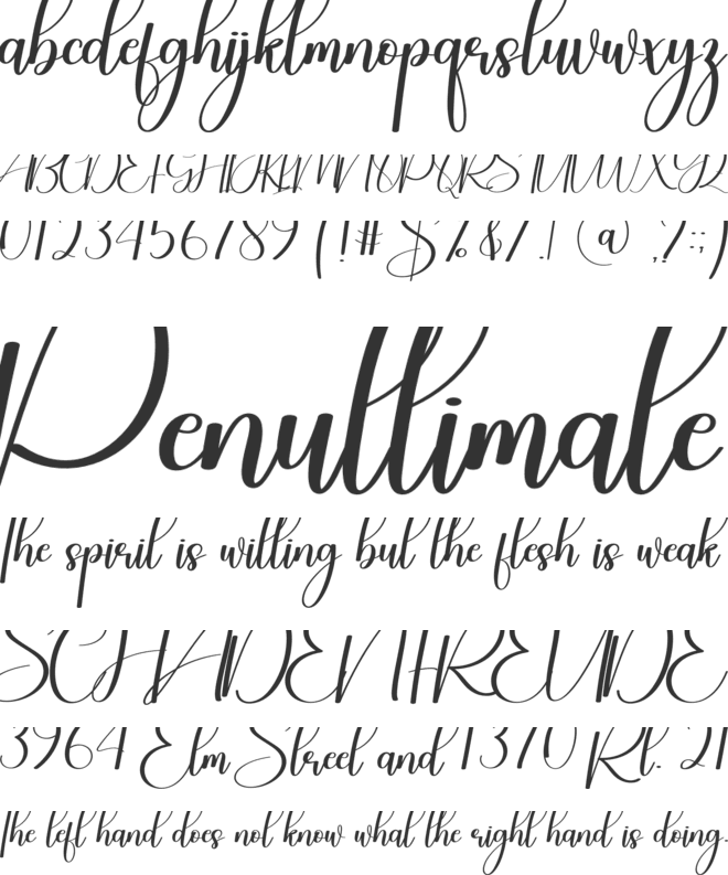 Jingle font preview