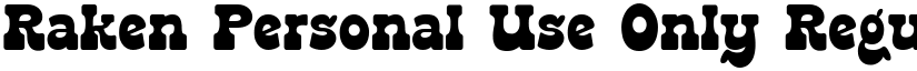 Raken Personal Use Only font download