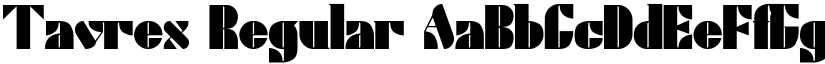 Tavrex Regular font