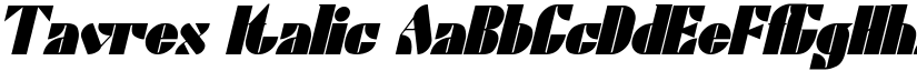 Tavrex Italic font