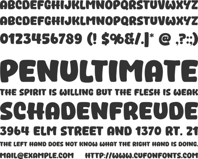 Pinky Show font preview