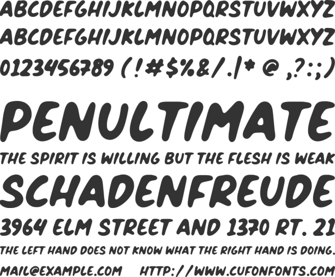 Supreme Donuts font preview