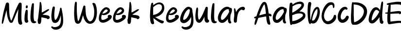 Milky Week Regular font