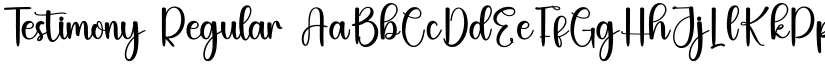 Testimony Regular font
