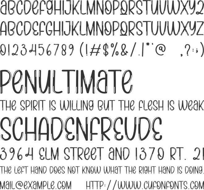 The Flying font preview