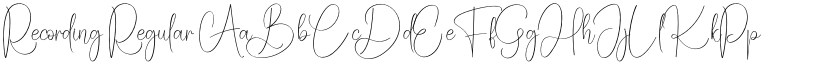 Recording Regular font