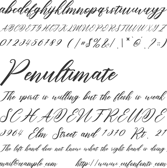 Linda Handwriting font preview