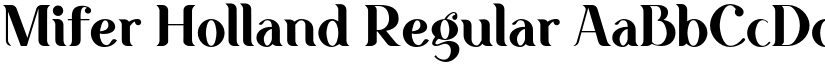 Mifer Holland Regular font