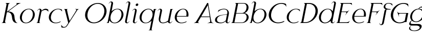 Korcy Oblique font