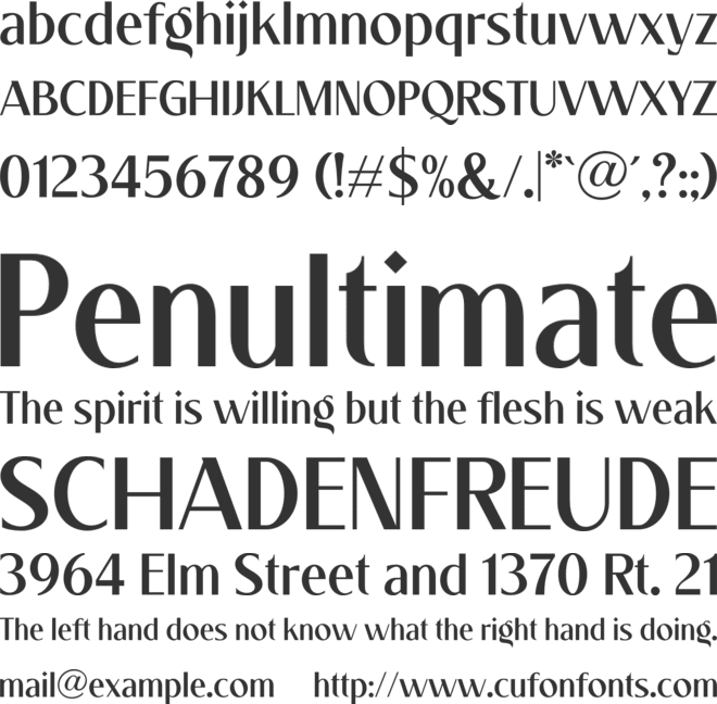 Churek font preview