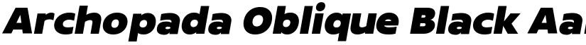 Archopada Oblique Black font