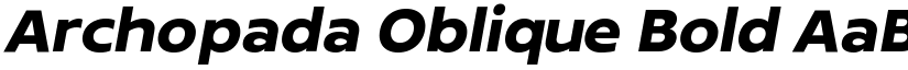 Archopada Oblique Bold font