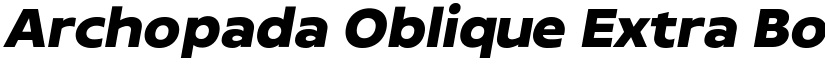 Archopada Oblique Extra Bold font