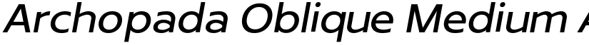 Archopada Oblique Medium font