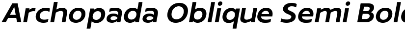 Archopada Oblique Semi Bold font