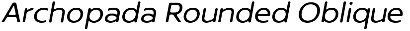 Archopada Rounded Oblique Regular font