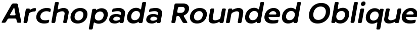 Archopada Rounded Oblique Semi Bold font