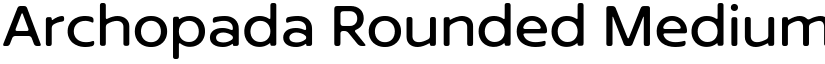 Archopada Rounded Medium font