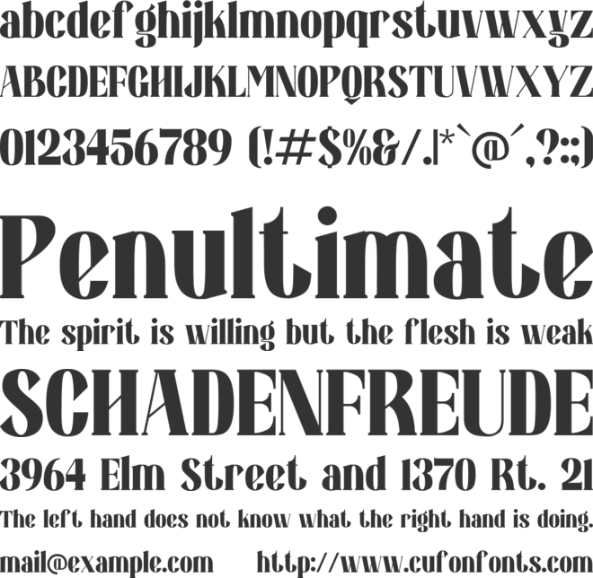 Hollgan font preview