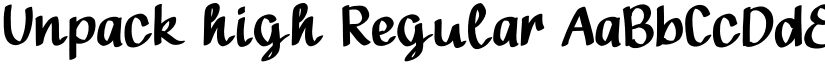 Unpack high Regular font