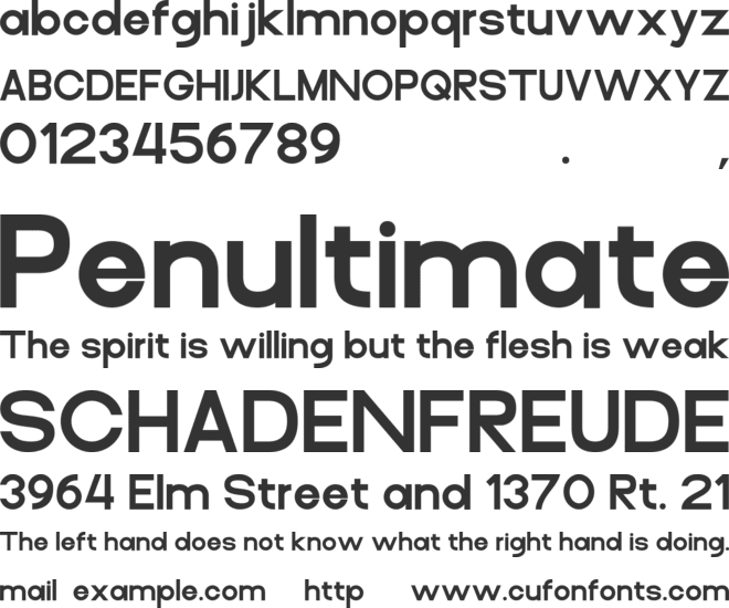 Modinova font preview