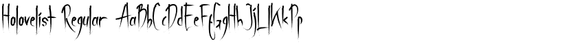 Holovelist Regular font