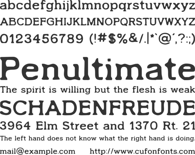 PX Country Typewriter font preview