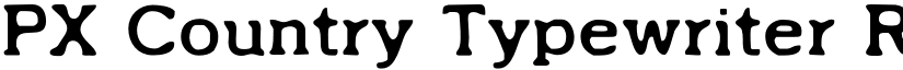 PX Country Typewriter Regular font