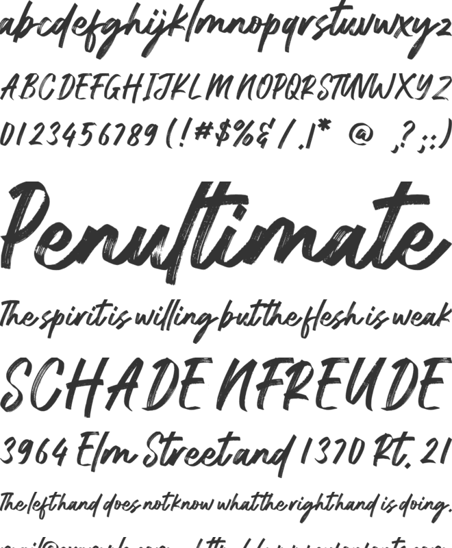Humbelline font preview