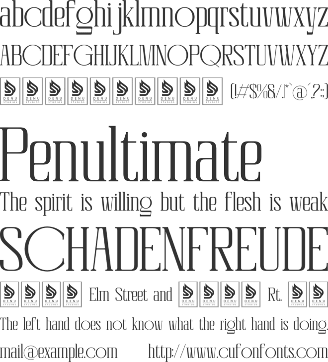 Celvio Monase font preview