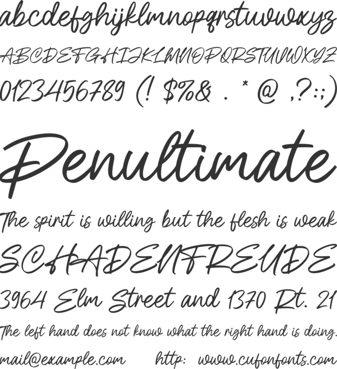 Writeline font preview