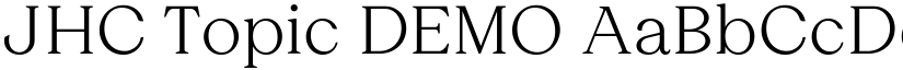 JHC Topic DEMO font