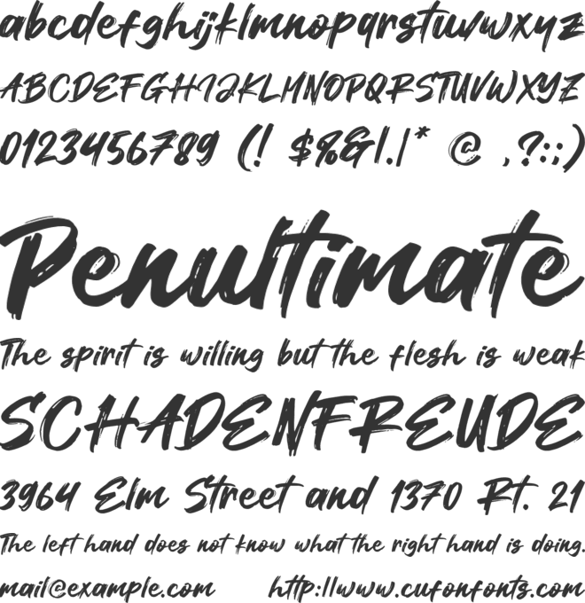 Makebond font preview