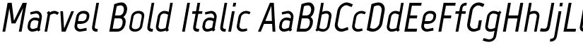 Marvel Bold Italic font
