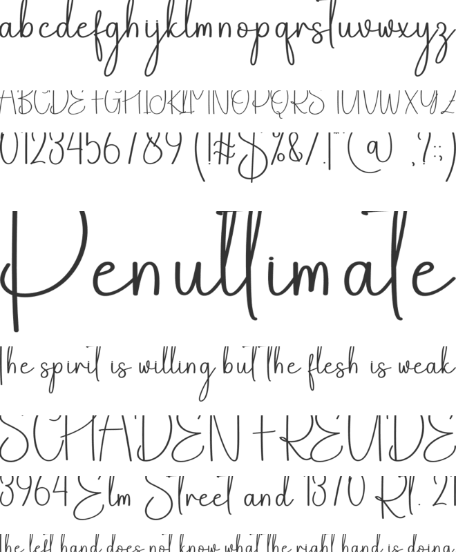 Younglist font preview