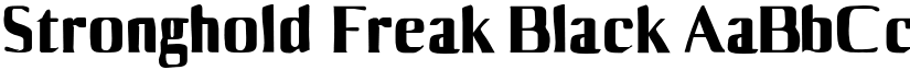Stronghold Freak Black font