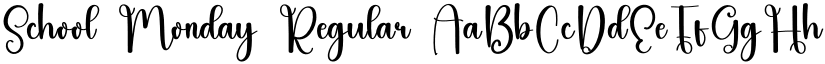 School Monday Regular font
